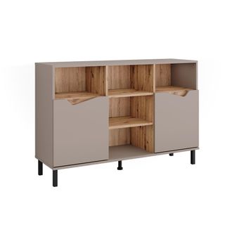 Vicco Aparador Marelle, Roble Gris&aacute;ceo/artesano, 120 X 81.3 Cm Con 2 Puertas, Vicco