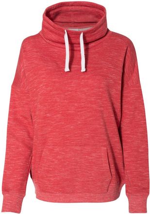 J. America Womens Mélange Fleece Cowl Neck Sweatshirt