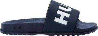 HUGO BOSS Hugo Heren Match It rubberen platte slippers (Donkerblauw)