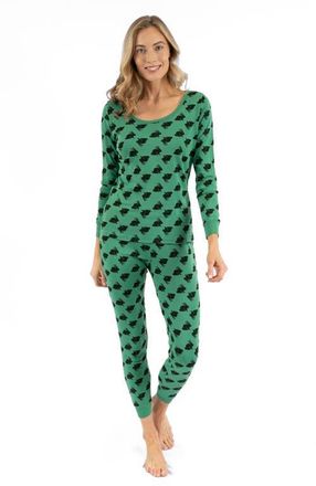 Leveret Womens Cotton Matching Family Pajamas, Dream Weaver Prints in Bunny Green at Nordstrom, Size X-Small