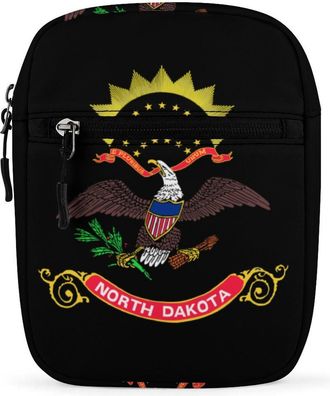 Generic North Dakota State Logo Trendy Crossbody Bag for Men Women Small Satchel Men Sling Adjustable Shoulder Strap Messenger