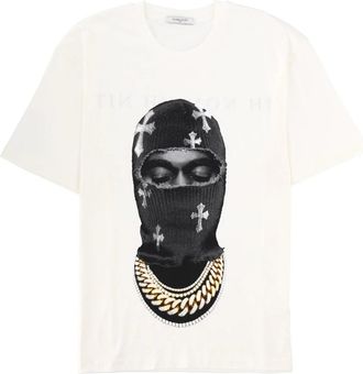 Ih Nom Uh Nit T-Shirt Mask Crosses Print - Heren - T-shirts - Wit - 2XL - Tops