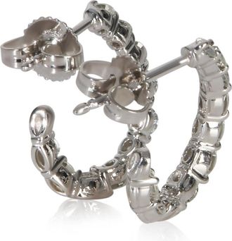 Tiffany & Co. Pre-Owned Tiffany & Co. Platinum Diamond Inside-Out Hoop Earrings