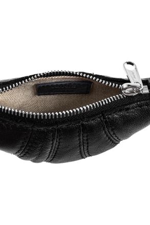 Christophe Lemaire Mini Croissant Pouch With Keychain, Unisex, Black