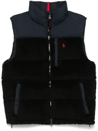 Polo Ralph Lauren Gilet in shearling cruelty-free - Nero