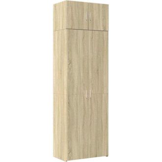 vidaXL Storage Cabinet Sonoma Oak 70x42.5x225 cm Engineered Wood vidaXL