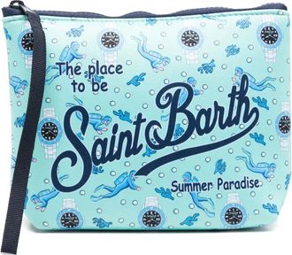 MC2 Saint Barth Aline make up bag - unisex - Polyester/Styrene-Butadiene Rubber (SBR) - One Size - Green