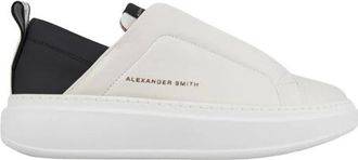 Alexander Smith Wembley Slip-on Donna in wit leer en zwarte hak - Dames - Sneakers - Wit - 40 EU - Leer - Schoenen