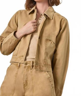 Lilla P Twill Utility Jacket In Buckwheat