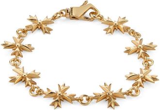 Emanuele Bicocchi Crest sterling-silver chain bracelet - unisex - 24kt Gold Plated Sterling Silver - 17