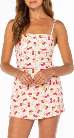 Roxy Island Sun Button-Up Crop Tank in Hibiscus at Nordstrom, Size Xx-Large