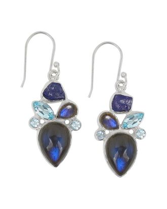 Tiramisu Silver 16.20 Ct. Tw. Gemstone Earring