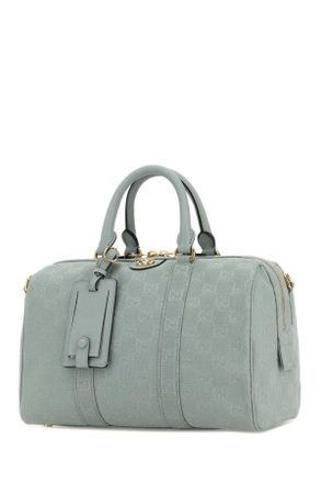 Gucci Womens Pastel Light Blue Canvas Medium Ophidia Handbag Frozenicefrozenic Borse A Mano Bag