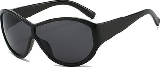 Generic Sports Mens Driving Sunglasses Womens Outdoor Vacation Decorative Sun Glasses(Black)