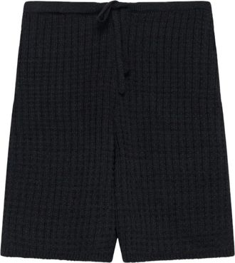 The Elder Statesman Shorts con coulisse - Nero