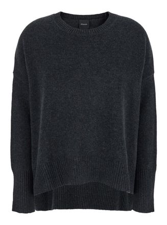 Plaîn Dark Grey Oversized Crewneck Sweater In Cashmere Woman