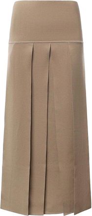Alaia Pleated Midi Skirt