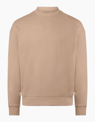HUGO BOSS Mens Dapocrew Logo Print Sweatshirt - Cream - Size: 36