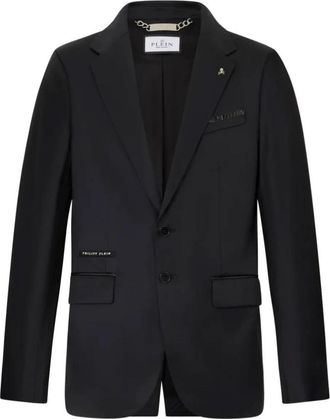 Philipp Plein Blazer Gigolo Fit - Heren - Business blazers - Zwart - L - Wol - Kostuums