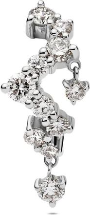 Maria Black 14kt gerecycled witgouden Sky oorbellen met diamant - Zilver