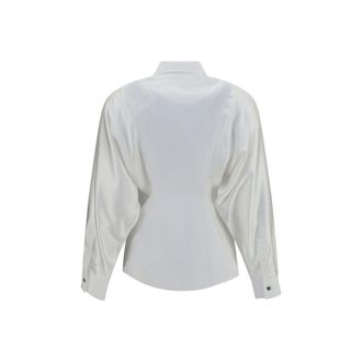 Versace Embroidered Cotton Poplin Shirt - White