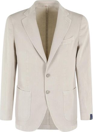 Santaniello Lichtgewicht Blazer van Linnenmix - Heren - Blazers - Beige - L - Linnen - Jassen