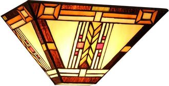 Chloe Lighting GODE Tiffany-style 1 Light Mission Wall Sconce 12 Wide