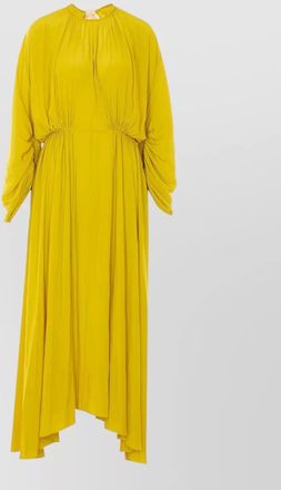 Lanvin lace detail flared midi dress