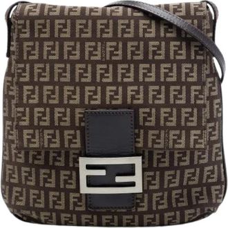 Fendi Pre-owned Vintage Crossbody Bag - Dames - Vintage Schoudertas - Bruin - ONE Size - Leer - Vintage