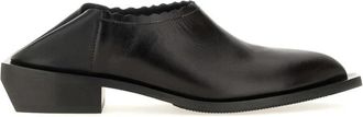 Moschino Zwarte Slip-On Camperos Schoenen - Dames - Muiltjes - Zwart - 36 EU - Leer - Schoenen