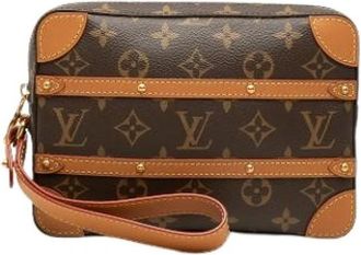 Louis Vuitton Pre-owned Soft Trunk - Dames - Vintage Clutch - Bruin - ONE Size - Leer - Vintage