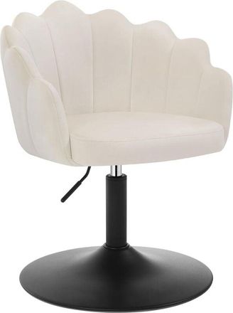 Woltu Adjustable Swivel Dressing Table Chair, Cream - Woltu