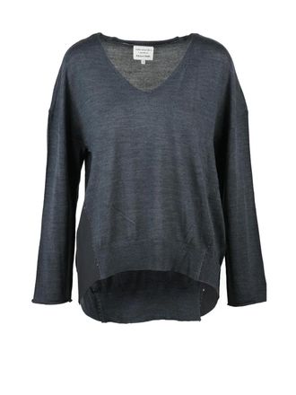 Alessia Santi Asymmetric Knit Sweater with Relaxed Fit and Sequin Detailing