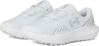 Under Armour Surge Golf Cleat Womens Golf Shoes Distant Gray/White/Metallic Silver : 9.5 B - Medium