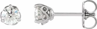 Diamond2Deal 14k Gold Round 1/2ct Lab-Grown Diamond Infinity Earrings Clarity SI, Color G-H