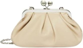Max Mara Tassen, Dames, Beige, ONE Size, Leer, Small Pasticcino Tas