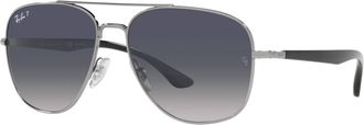 Ray-Ban Unisex - 0Rb3683 Polarized Sunglasses In Grey Blue Gradient