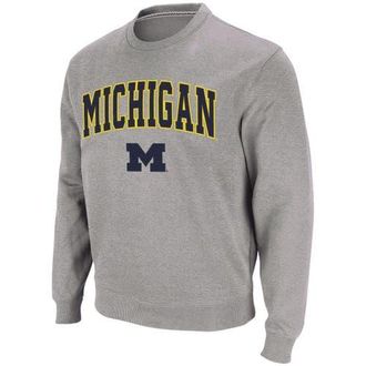 Colosseum Mens Colosseum Heather Gray Michigan Wolverines Arch & Logo Crew Neck Sweatshirt at Nordstrom, Size Xx-Large