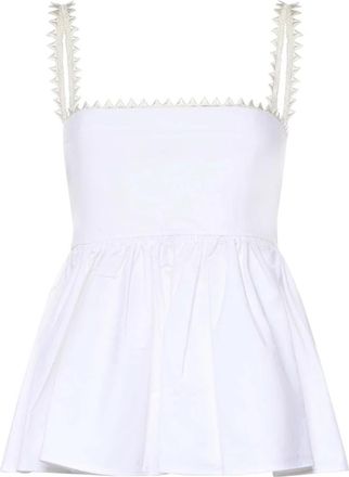 Jacquemus Sleeveless Tops - Dames - Tops zonder mouwen - Wit - S - Katoen - Tops