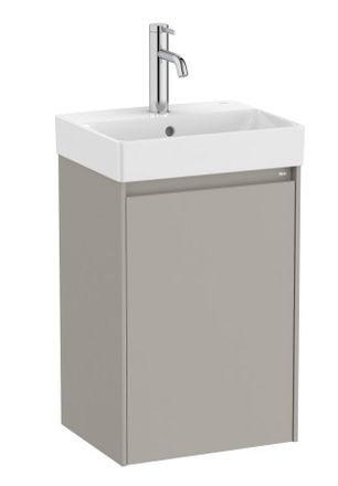 Roca Roca - Pack Unik Mueble De Una Puerta + Lavabo Para Grifer&iacute;a Centrada Ona Color: Gris Arenado