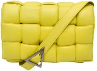Bottega Veneta Pre-owned Cross Body Bags, female, Yellow, Size: ONE SIZE Pre-owned Leather Crossbody Bag