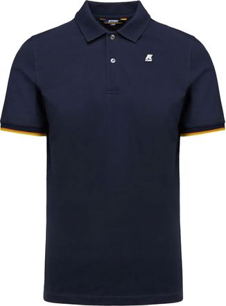 K-Way tipped polo shirt - men - Elastane/Cotton - XXXL - Blue