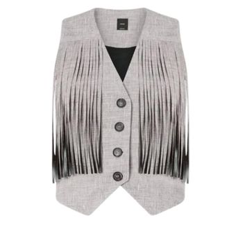 Pinko Vests, female, Black, Size: XS Boretto Vest