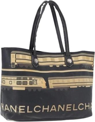 Chanel Pre-owned Vintage Tote Bag - Dames - Vintage Shopper - Zwart - ONE Size - Leer - Vintage