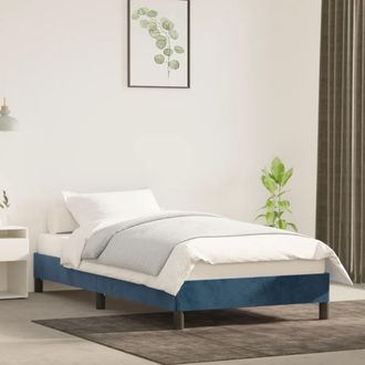 vidaXL Vidaxl - Estructura De Cama Sin Colch&oacute;n Terciopelo Azul Oscuro 80x200 Cm