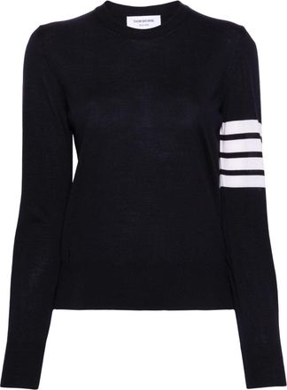 Thom Browne 4-Bar stripe wool jumper - women - Wool - 36 - Blue