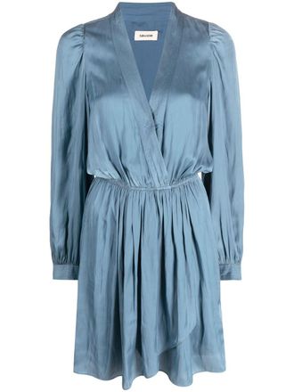 Zadig&Voltaire Jurk met satijnen afwerking - Blauw