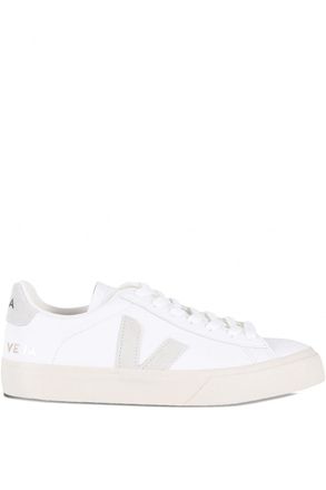 Veja WOMENS CAMPO LEATHER SNEAKERS Size: 37, colour: NATURAL