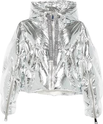 Khrisjoy Crop Iconic Milan In Silver Mirror Clothing