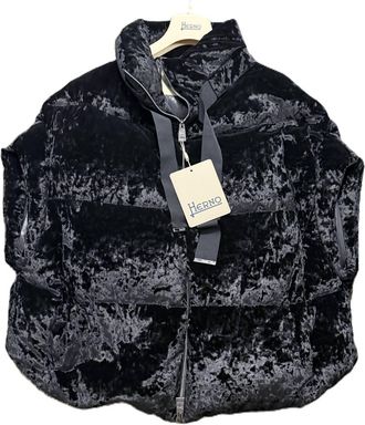 Herno Womens Zip Up Puffer Vest In Black